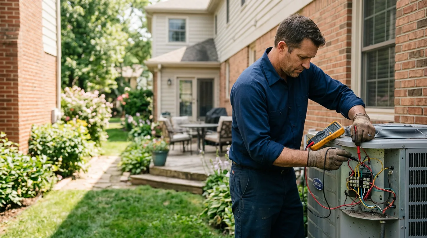 HVAC technician working near Fay, OK
